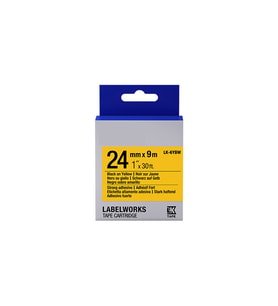 Tonersepeti Epson LK-6YBW Güçlü Yapışkanlı Sarı Üzerine Siyah Muadil Etiket Şeridi