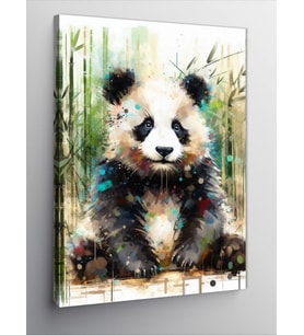 Kanvas Tablo Suluboya Panda