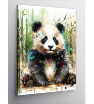 Kanvas Tablo Suluboya Panda