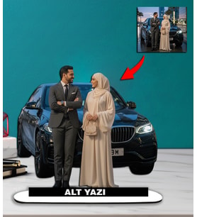 Kendi Aracınızla Size Özel Arabalı Karikatür Biblo model 13