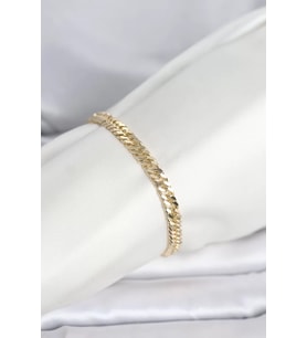 CM 14K Gold Renk Kalın Zincir Model Kadın Bileklik - TJ-BB8304