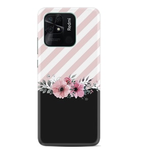 Xiaomi Redmi Note 7 8 9 Pro 10 2022 10 Pro 10S Kılıf Desenli Silikon Strip Pink Flowers 1396