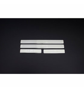 Volkswagen Polo Uyumlu Krom Kapı Eşiği 4 Parça. Çelik 2009-2017