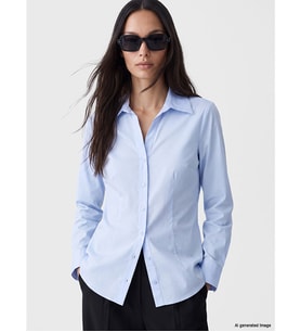 LCW EVERYDAY Mavi Regular Fit Kadın Gömlek