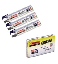 Min 0.7 Mm Cetvelli Kalem Ucu 75 Mm Mikro Uç 3 Adet (Siyah)