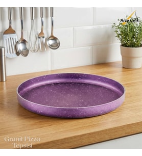 ARZU ÇELİK 30 Cm Granit Pizza Tepsisi - Violet