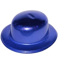 Mavi Renk Hologramlı Plastik Yuvarlak Melon 27x24 Cm