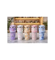 Kişiye Özel 900 Ml Taşıma Kulplu Paslanmaz Çelik Termos Mug - Vakumlu Isı Yalıtımlı Bardak - 24x10cm