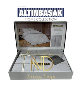 Altınbaşak Jakarlı Saten Çift Kişilik Nevresim Takımı Perle Coin