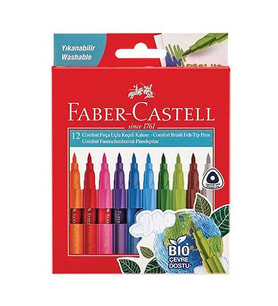 Faber Comfort Serisi Keçeli Kalem Fırça Uç 12’Li Bio 5062000010000