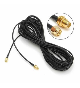 RG174 50 ohm Koaksiyel SMA Erkek Dişi 10 Metre Kablo  RF Sinyal Uzatma Kablosu 0-6Ghz Koeksiyel