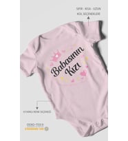 Babasının Kızı Kısa Kollu Bebek Body %100 Pamuk