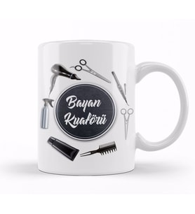 Bayan Kuaförü Kupa Bardak Porselen