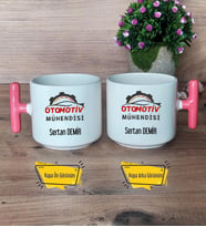 Otomotiv Mühendisi Kupa Bardak T Pembe Kulplu Mühendisler Günü Hediyesi