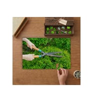 Çim Biçme Makası- Bahçe Bakımı Tasarımı 240 parça Ahşap Puzzle Ahşap Kutuda MP00787