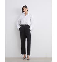 LCW Vision Siyah Beli Kemerli Loose Fit Kadın Pileli Pantolon