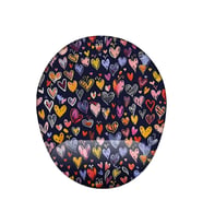 Kalpler Desenli Bilek Destekli Kaymaz Buruşmaz Kırılmaz Mouse Pad (Çok Renkli)