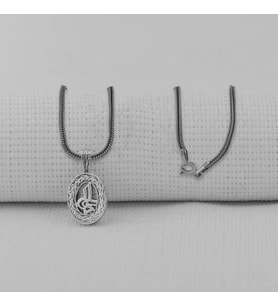 Osmanlı Tuğrası Kebir Dualı Cevşen 925 Ayar Gümüş Erkek Kolye