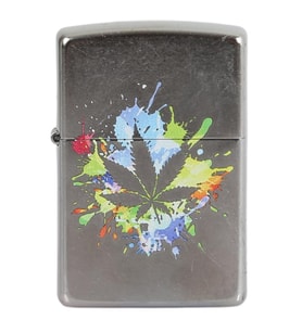 Zippo Çakmak Leaf Splat Design