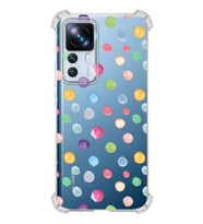 PrintiFy Xiaomi Mi 12T Pro Uyumlu Water Color 6 Baskılı Şeffaf Köşe Korumalı Antişok Kılıf
