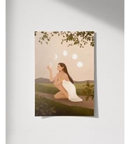 Çerçevesiz Poster Işığın Ritmi (Çok Renkli)