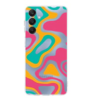 PrintiFy Samsung Galaxy A26 ile Uyumlu Kamera Korumalı Renkli Desen Tasarımlı Şeffaf Silikon Kılıf