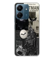 Xiaomi Redmi 13C Uyumlu Batman Kolaj Tasarımlı Şeffaf Telefon Kılıfı