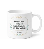 Kendine İnan Temalı Baskılı Kupa Bardak Motivasyon Hediye