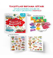 Taşıtlar Boyama Kitabı - Oyun Hamurlu - 3 Yaş +