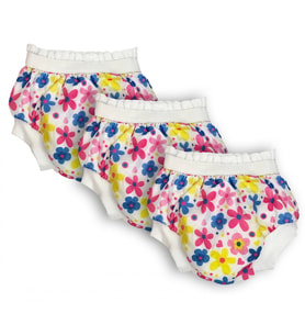 Sema Baby 3'lü Desenli Lüks Alıştırma Külodu No.3 20-25 kg - Flowers