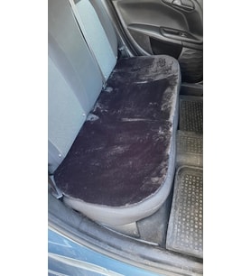 Yumuşak Tüylü Peluş Serme Oto Koltuk Koruyucu Minder Arka Siyah