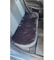 Yumuşak Tüylü Peluş Serme Oto Koltuk Koruyucu Minder Arka Siyah