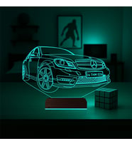 Luvivia Araba Mercedes Tasarım Kişiye Özel 3D Lamba - Masa Gece Lambası