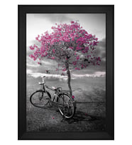 Manzara Temalı Kanvas Tablo 80 x 110 cm Siyah Çerçeve