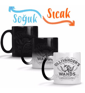Harry Potter Ollivander's Wands Sihirli Kupa Bardak Porselen