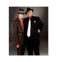 Ahşap Tablo Michael Jackson Le Marlon Brando (25x35 Cm Boyut)