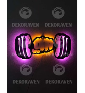 Dumbell Led Işıklı Tablo