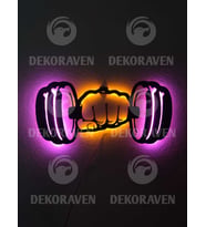 Dumbell Led Işıklı Tablo