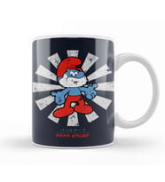 Papa Smurf Retro Japanese Kupa Bardak Porselen