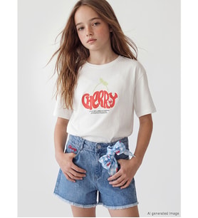 LCW Kids Mavi Kız Çocuk Jean Şort Ve Saç Bandı