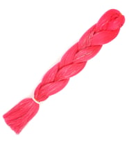 Simli Koyu Pembe Örgülük Saç 100 Gr.