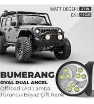 Bumerang 27w Yuvarlak Led Sis ve Çalışma Lambası