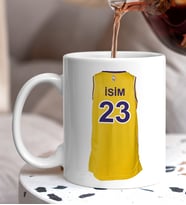 Kişiye Özel Basketbol Forma Numarası Ve İsim Tasarımlı Baskılı Kupa Bardak
