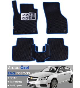 CHEVROLET CRUZE HATCHBACK (2008-2014) Uyumlu EVA Paspas Tam Set–Araca Özel,Su Geçirmez