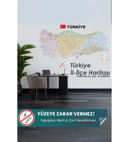 Türkiye il ve İlçe Haritası, Yapışkansız Kendiliğinden Tutunan Statik Sihirli Akıllı Kağıt, Harita