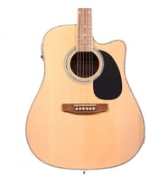 Almira F800N-CE Elektro Akustik Gitar (Orta Seviye - Cutaway Kasa)  Eşikaltı Manyetik Sistemi, Aktif 4-Band EQ, Geliştirilmiş Akustik Rezonans  Ölçüler: 41 İnç Standart Dreadnought