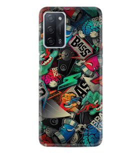 Oppo A55 Kılıf Resimli Desenli Silikon Platinium Series Bass 1886