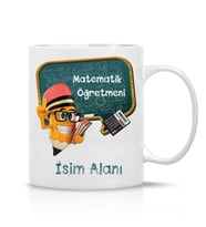 Matematik Öğretmeni Tasarım İsim Yazılı Hediye Çay Kahve Kupa Bardak-Öğretmenler13