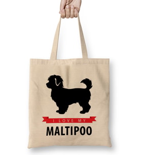 Maltipoo Mom I Love My Maltipoo Bez Çanta Uzun Saplı