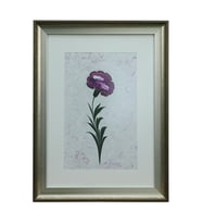 e38 EL İŞÇİLİĞİ EBRU ZEMİNLİ KARANFİL  EBRU TABLO 55*41 CM-6470